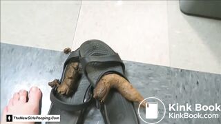 Hot girl shitting in her shoe