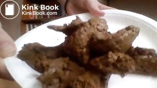Hot girl shits on plate - video 7