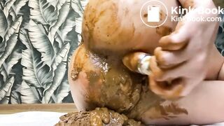 Sexy Hot White Girl HUGE White Heart Lace Panty Poop