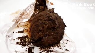 Huge poo in white panties..