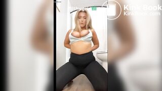 Sexy blonde ass smear