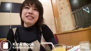 Pretty Asian girl having fun on the toilet - video 2