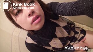 Pretty Asian girl having fun on the toilet - video 2