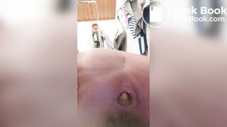 German girl pooping on bathroom floor