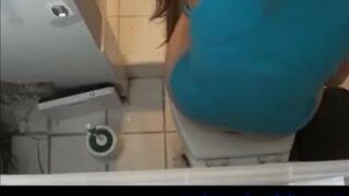 Girls pooping on toilet - video 49