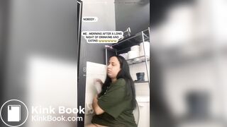 Instagram girl shitting and farting on toilet