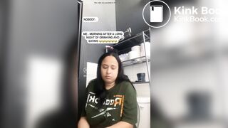 Instagram girl shitting and farting on toilet