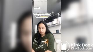 Instagram girl shitting and farting on toilet