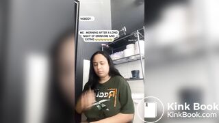 Instagram girl shitting and farting on toilet