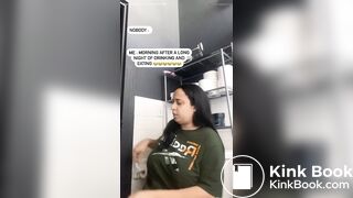 Instagram girl shitting and farting on toilet