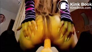 Slightly dirty anal dildo - video 2