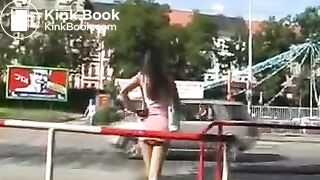 Public Pink skirt poop