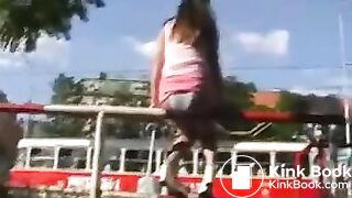 Public Pink skirt poop