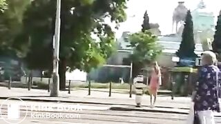 Public Pink skirt poop