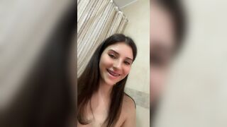 Girl fills toilet with shit