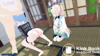 Blowjob and shit animation