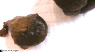 Nice big logs from a big mature woman's asshole