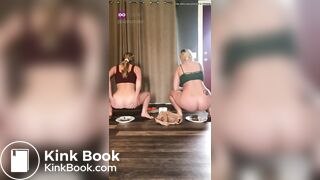 Hot girls making a shit meal