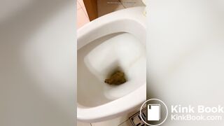 Model clogs toilet with thick turd