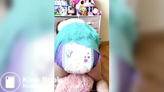 Sexy Hot White Girl Huge MLP Diaper Poop