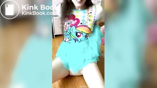 Sexy Hot White Girl Huge MLP Diaper Poop