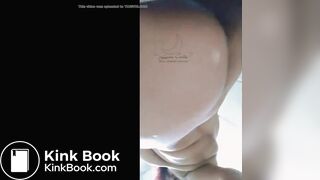 Latin girl pooping on toilet
