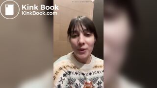 Sabrina big ass pooping on toilet