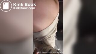 Sabrina big ass pooping on toilet