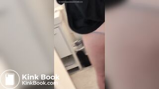 Sexy White Teen Girl Shit Her Pink Panties In Mirror