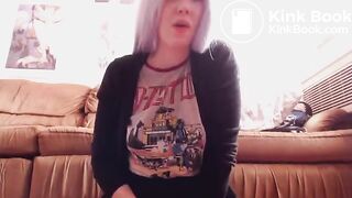 Adorable girl pooping her pink panties..