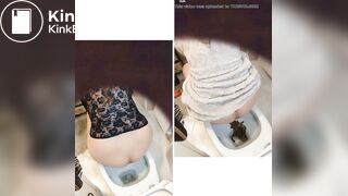 Double poop and fart scene