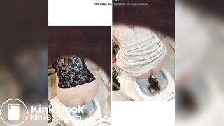 Double poop and fart scene
