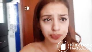 Hot girl shitting and tasting it - video 4