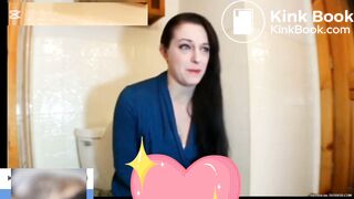 Sexy girl almost didnt make it in toilet