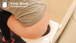 Bulgarian girl pooping on toilet - video 5