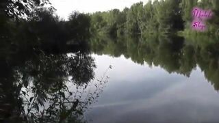 Nice poo at a lake in the woods..