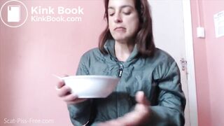 Sexy Hot White Girl Huge Red Transparent Panty Poop