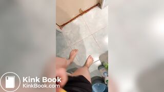 first person view pooping on toilet