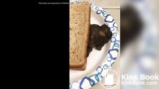 Hot girl making a shit sandwich - video 2
