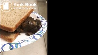 Hot girl making a shit sandwich - video 2