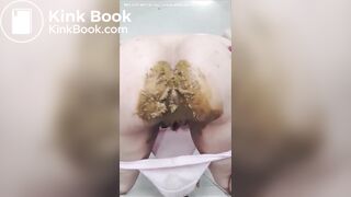 Sexy Hot White Girl Beautiful Light Pink Panty Poop