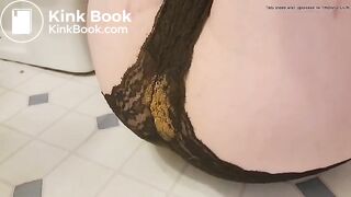 Black panties filling