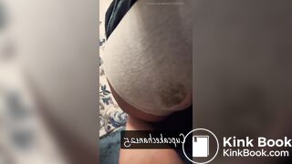 Sexy Hot Black Girl Small Wet & Grey Panty Poop