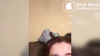 Stuffing her cunt with shit