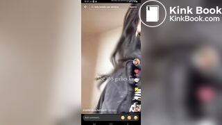 TT girl shitting in trash can