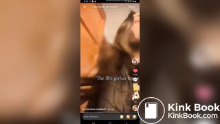 TT girl shitting in trash can