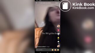 TT girl shitting in trash can