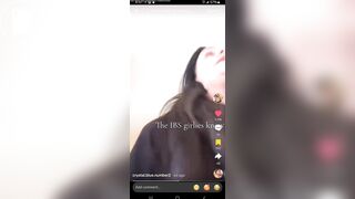 TT girl shitting in trash can