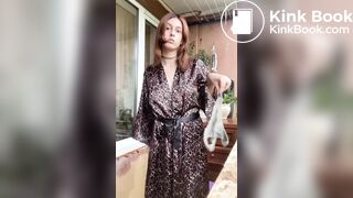 Hot teen tasting her shit