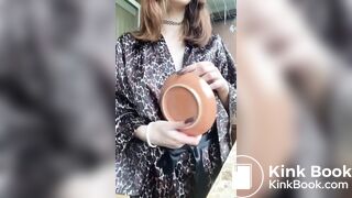 Hot teen tasting her shit